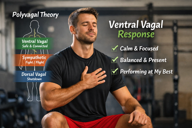 Athlete demonstrating play circuitry in EMDR therapy through nervous system regulation and ventral vagal state training